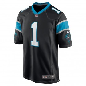 Camiseta Hombre Carolina Panthers Jaycee Horn 1 Nike Negro 2021 NFL Draft